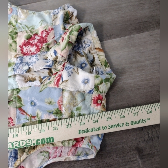 Liz Claiborne Lizwear floral print patchwork sleeveless button front top size XL - Picture 10 of 10